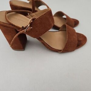 Banana Republic Heels Womens Size 9 Brown RN54023 Suede Open Toe‎ Modern Chic